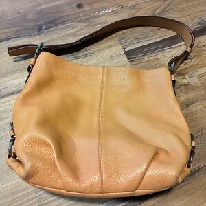 Coach Hobo Convertible Camel Bag Leather Purse Shoulder Bag Adjustable Strap